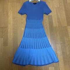 EMPORIO ARMANI ニットワンピース12A Emporio Armani ニットワンピース 42 青 - メルカリ