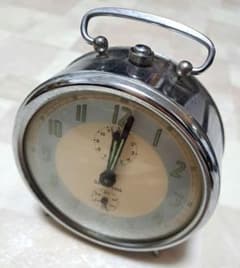 ◆昭和レトロ◆時代物◆ビンテージ◆精工舎◆目覚まし時計◆ゼンマイ式◆水色と金色 pw-128378.jpg