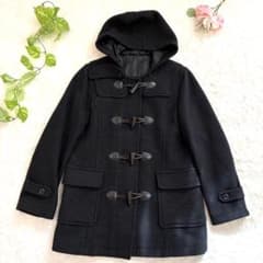 美品✨EASTBOY Venus ジップ付き ダッフルコート 黒 フード付 - メルカリ