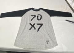 70x7 ラグラン 七分袖 Tシャツ グレー ブラックのサムネイル