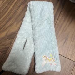 キッズ用 ユニコーン刺繍入り ふわふわマフラー