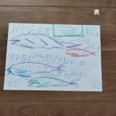 子供が書いた絵　ハタの仲間　スズキの仲間　魚のサムネイル