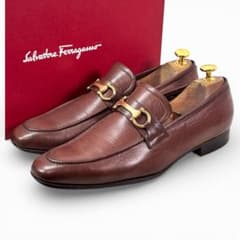 サルヴァトーレフェラガモ 7 1/2 25.5 ガンチーニ レザー ローファー