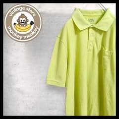 mt72424　クラフトアンドバロー　オーバーサイズ　ポロシャツ　無地　黄緑