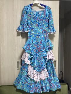 HERMOSO フラメンコドレス 青色　イベリアのサムネイル