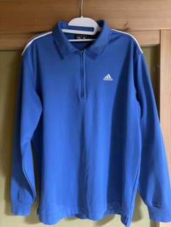 adidas ハーフジップ プルオーバー ブルーのサムネイル
