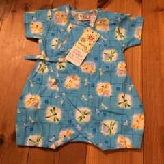 処分前お値下げ❣️タグ付き新品✨未使用✩︎60-70㌢✩︎甚平ロンパースのサムネイル