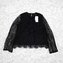【UNITED ARROWS】 新品タグ付 レースブラウス ブラック レディースのサムネイル
