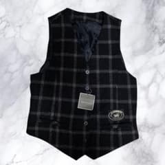 新品タグ付き チェック柄 ベスト ジレ WOOL CASHMERE MIX - メルカリ