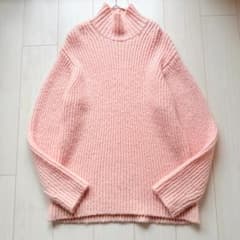 美品✨オーラリー ウールキャメル モックネック リブニットプル