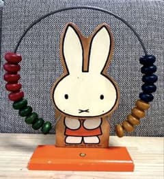 【レトロ】ニチガン ミッフィー 木製知育玩具 ルーピング ビーズコースター 算盤