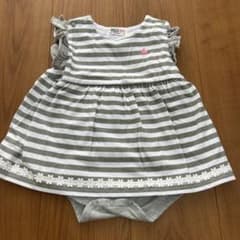 POLO Baby ボーダーワンピース ロンパース 80cmのサムネイル