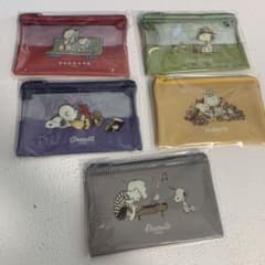스누피 패밀리 마트 플랫 파우치 PEANUTS 파미마