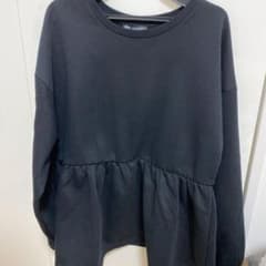 ZARA 裏起毛スウェット　クロのサムネイル