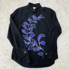 ポールスミス エンブロイダリー ボタニカル 刺繍 シャツ ブラック L カラーエンブロイダリーロゴ スウェット ｜ポール・スミス トップス