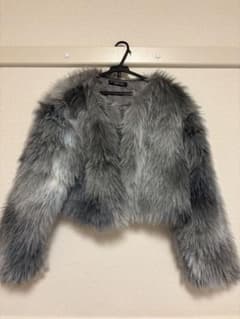 SHEIN フェイクファー ショート丈 ボレロ グレーのサムネイル