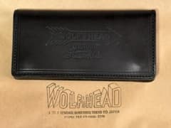WOLF'S HEAD ロングウォレット 黒 型押しロゴあり 美品 - メルカリ