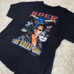 WWF プロレス　Tシャツ　the rock ドウェイン　ジョンソン　XLサイズのサムネイル