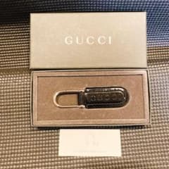 GUCCI キーリング ブラック レザー - メルカリ