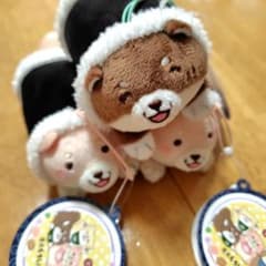 忠犬もちしば　ぬいぐるみ　マスコット　まきまきのりまきマスコット