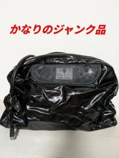 【かなりのジャンク品】GUCCI　エナメルバッグのサムネイル