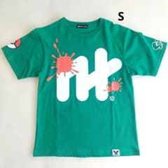 ポケモン スプラトゥーン Tシャツ S グリーン ニャオハ ポケモン