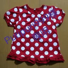 ドット　赤　Tシャツ　120のサムネイル