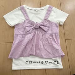 グローバルワーク　リボンビスチェ　TシャツLのサムネイル