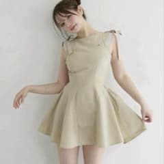 andmary Jozy ribbon flare mini dress - メルカリ