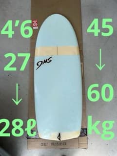 小波最高　スーパーファンボード　DMS バリウム　4‘6 ミニシモンズ 小波最高 スーパーファンボード DMS バリウム 4'6 ミニシモンズ - メルカリ