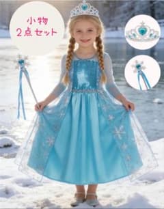 This season's new Frozen Elsa dress (sizes 104-116) with accessories, Disney Princess.