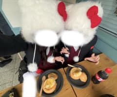 ハローキティ ファー 帽子 キャップ キティちゃん ポンポン 1点のサムネイル
