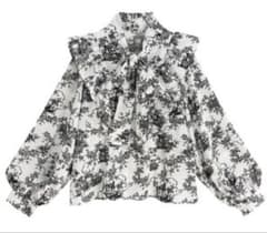 GRL トワルドジュイ柄ボウタイフリルブラウス[gn81]のサムネイル