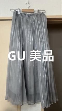 【美品】GU Y2K プリーツロングスカート グレー Mのサムネイル