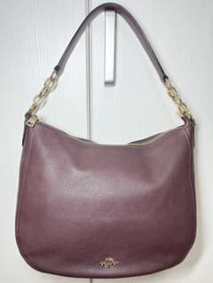 COACH コーチ ワインレッド レザーショルダーバッグ 2way 58036のサムネイル
