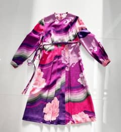 【昭和レトロ】HANAE MORI 森英恵　ワンピース　 9号のサムネイル