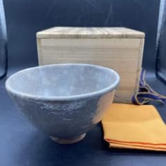 323】萩焼 宗流庵 青萩抹茶茶碗 渡辺 栄泉 - メルカリ