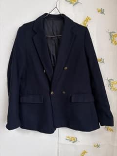 【SALE✨️】 ユニクロ　ダブルジャケット M 紺 ゴールドボタンのサムネイル
