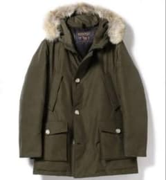 美品 ウールリッチ ダウンジャケット カーキ ファー 【USAサイズ S 