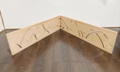 ほぼ未使用 茶道具 川瀬表完作 杉木地 玄々斎好写芦透 板風炉先屏風 印