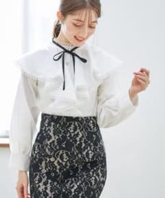 tocco closet リボン付きラッフルフリルブラウスのサムネイル