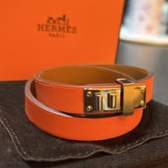 値下げ 美品HERMES ミニドッグ ドゥブルトゥール ブレスレット - メルカリ