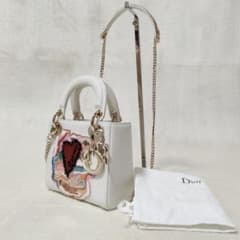 限定 極希少】Dior レディディオール アムール ビーズ刺繍 バッグ 白 