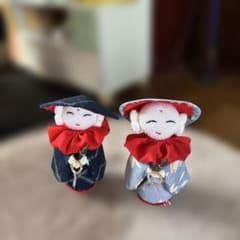 ちりめん細工 人形 2対 - メルカリ