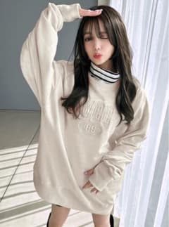 GRL サムホール付き裏起毛ロゴ刺繍スウェット[pm248]のサムネイル
