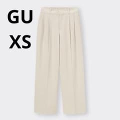 【GU】タックワイドパンツ XS NATURALのサムネイル