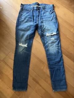 GAP デニムパンツ ダメージ加工 インディゴブルー