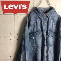 【XL】古着 Levi's リーバイス デニムシャツ ウエスタンシャツのサムネイル