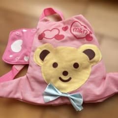 メルちゃん おんぶひも 抱っこひも　ピンク くまデザイン 人形遊び