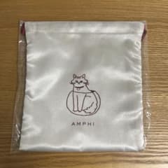 AMPHI ノベルティ猫イラスト ポーチ 20cm x 22cmのサムネイル